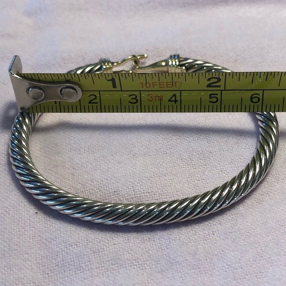 David Yurman Silver and gold bangle - Picture 5 of 8